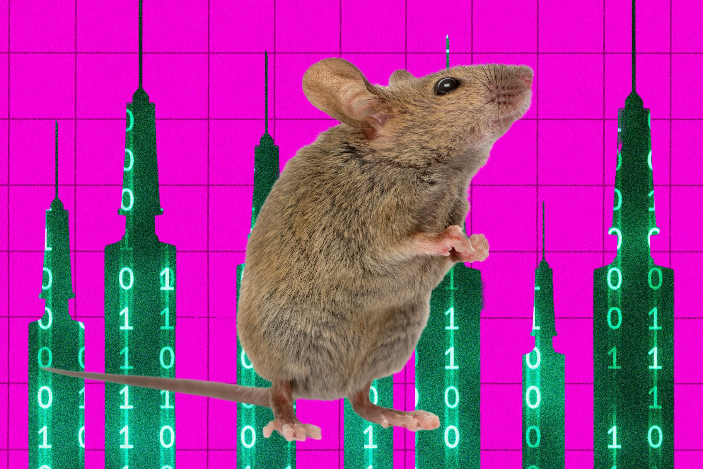 AI agent administering gene therapy to a mouse in a lab setting